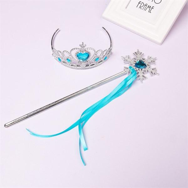 Set Phụ Kiện Vương Miện, Gậy Phép, Bao Tay, Đuôi Tóc Công Chúa Elsa