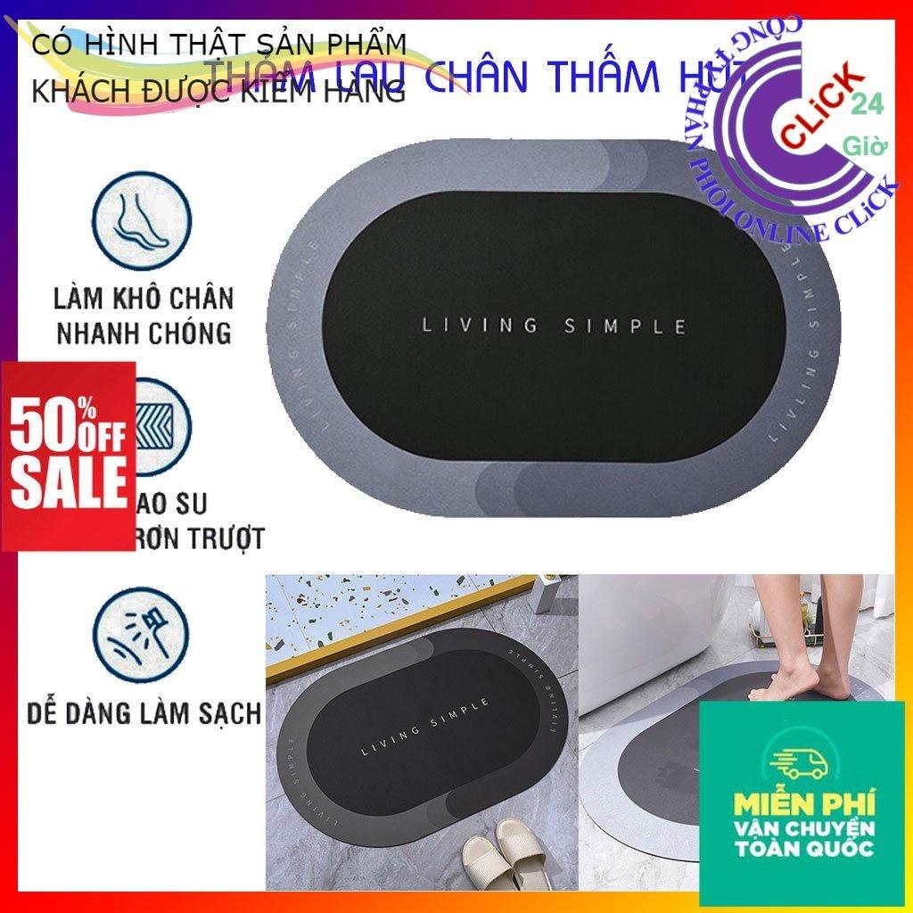 Thảm Lau Chân Silicon Siêu Thấm Cực Nhanh Mềm Mịn Chống Trơn - Hàng Cao Cấp