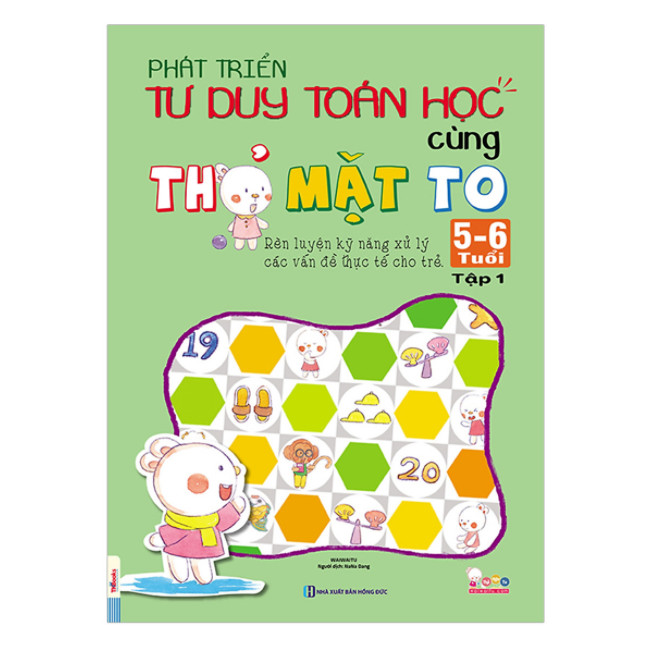Trọn bộ Sách Phát Triển Tư Duy Toán Học Cùng Thỏ Mặt To 5-6 Tuổi NH