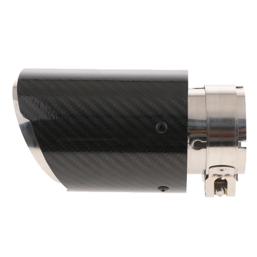 Carbon Fiber Car Rear Exhaust Tail Pipe Tip Rear Muffler Silencer Pipe 63mm