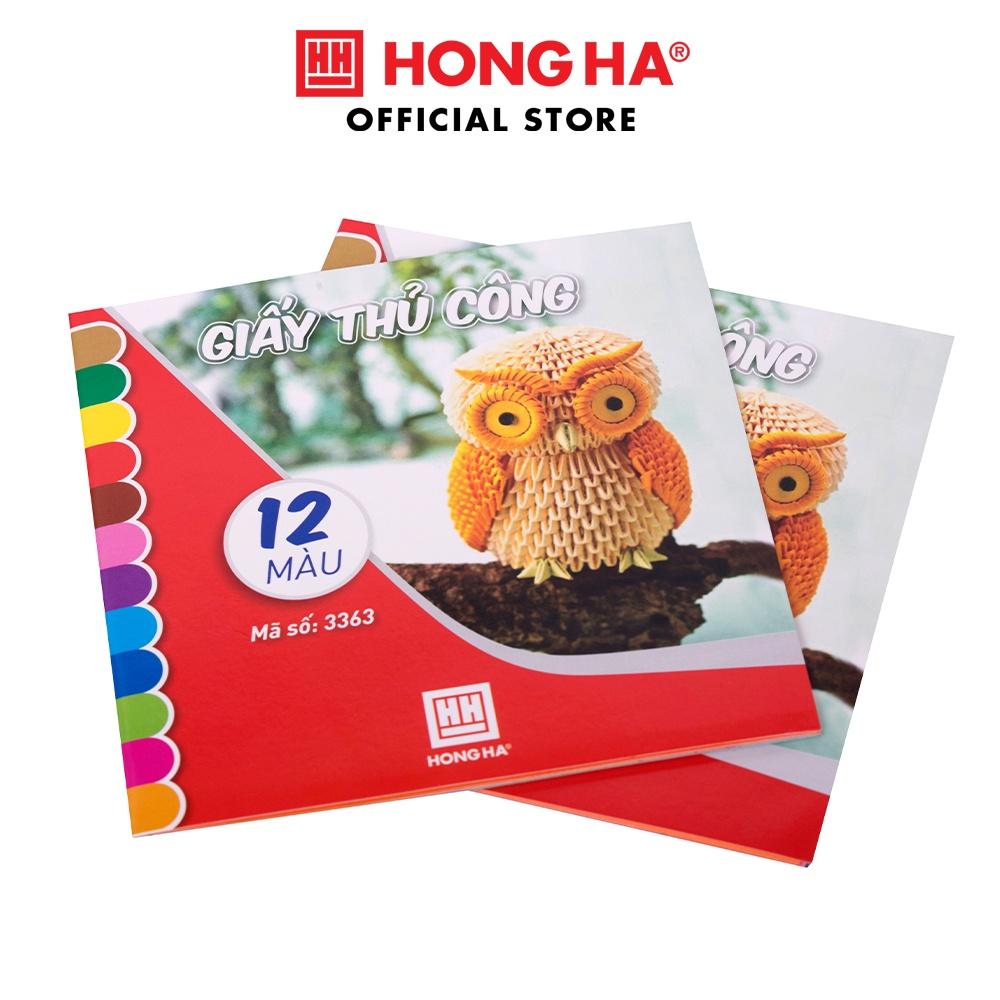 Giấy thủ công 12 màu Hồng Hà