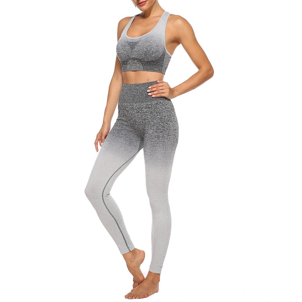 Women 2 Pieces Tracksuit Sports Bra Legging Pants Yoga Set Outfit