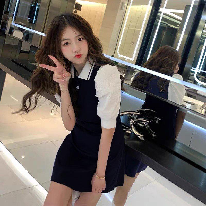Set họa tiết kẻ dạ răng sói sang chảnh Set áo kèm chân váy trẻ trung
