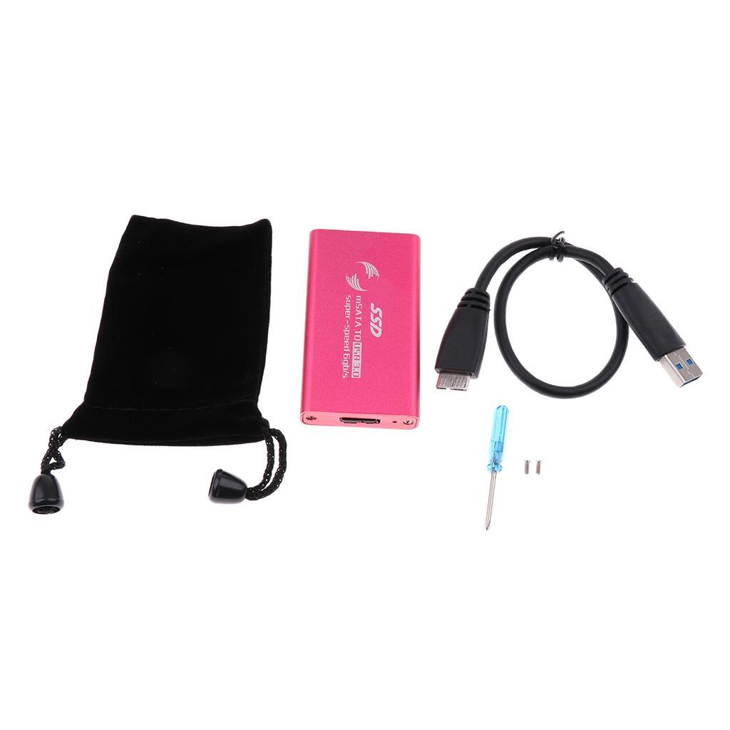 MSATA to USB 3.0 External SSD Enclosure Conveter Case with Cable