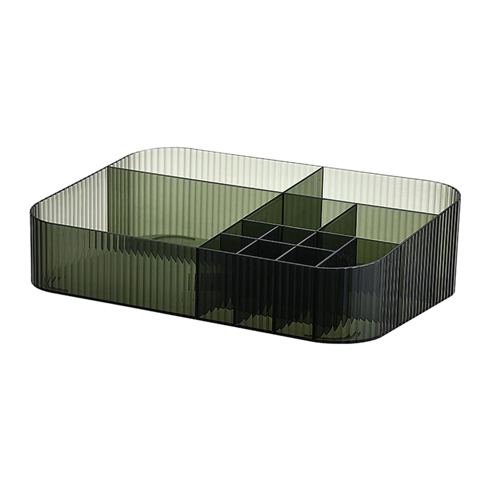 Cosmetic Organizer Desktop Storage Box Makeup Brush Holder for Bathroom Green