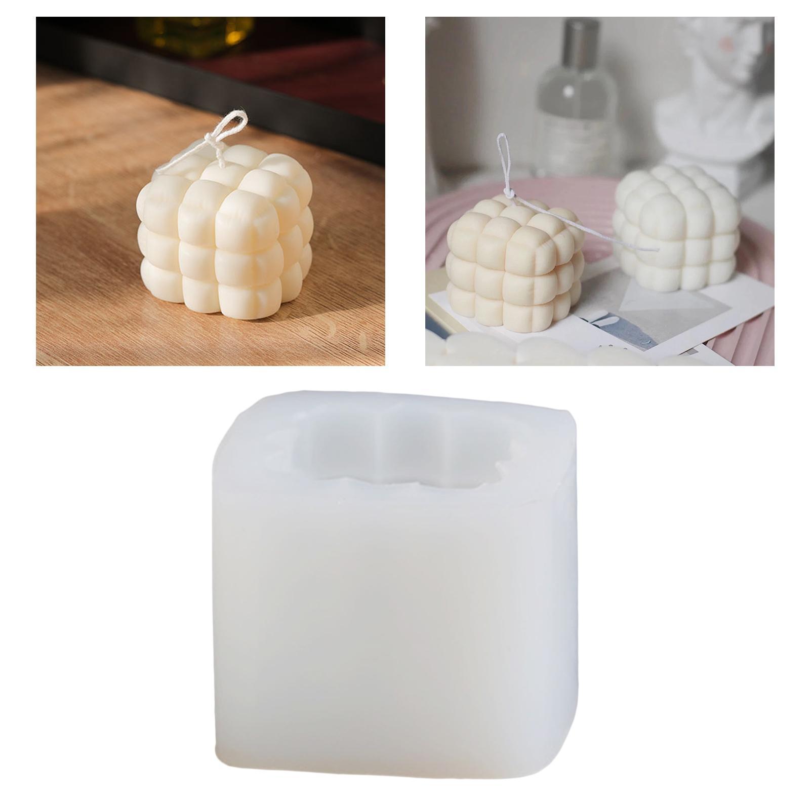 Silicone 3D Square Candle Mold Scented Candles DIY Crafts Soy Soap Aromatherapy Candles Handmade Candle Decor