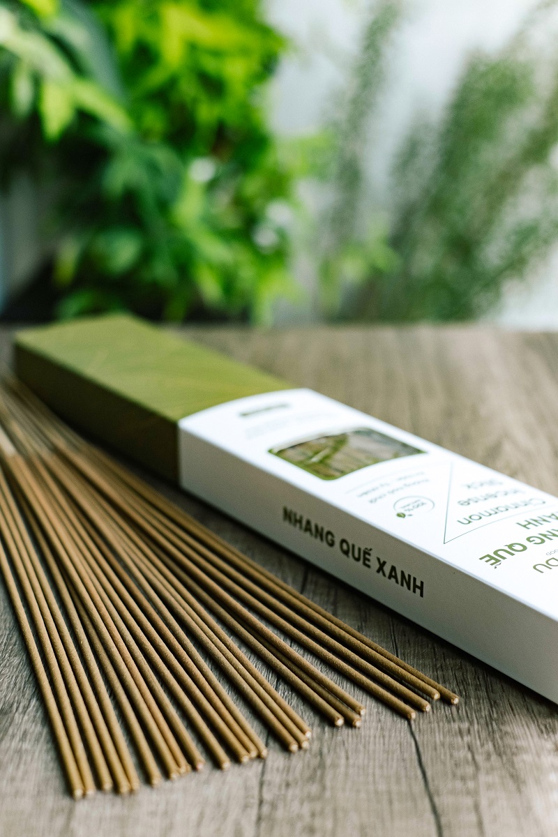 Nhang Lá Quế - Cinnamon Incense Stick - An Toàn Tuyệt Đối, Không Độc Hại, Ít Khói - Thiên Du Agarwood