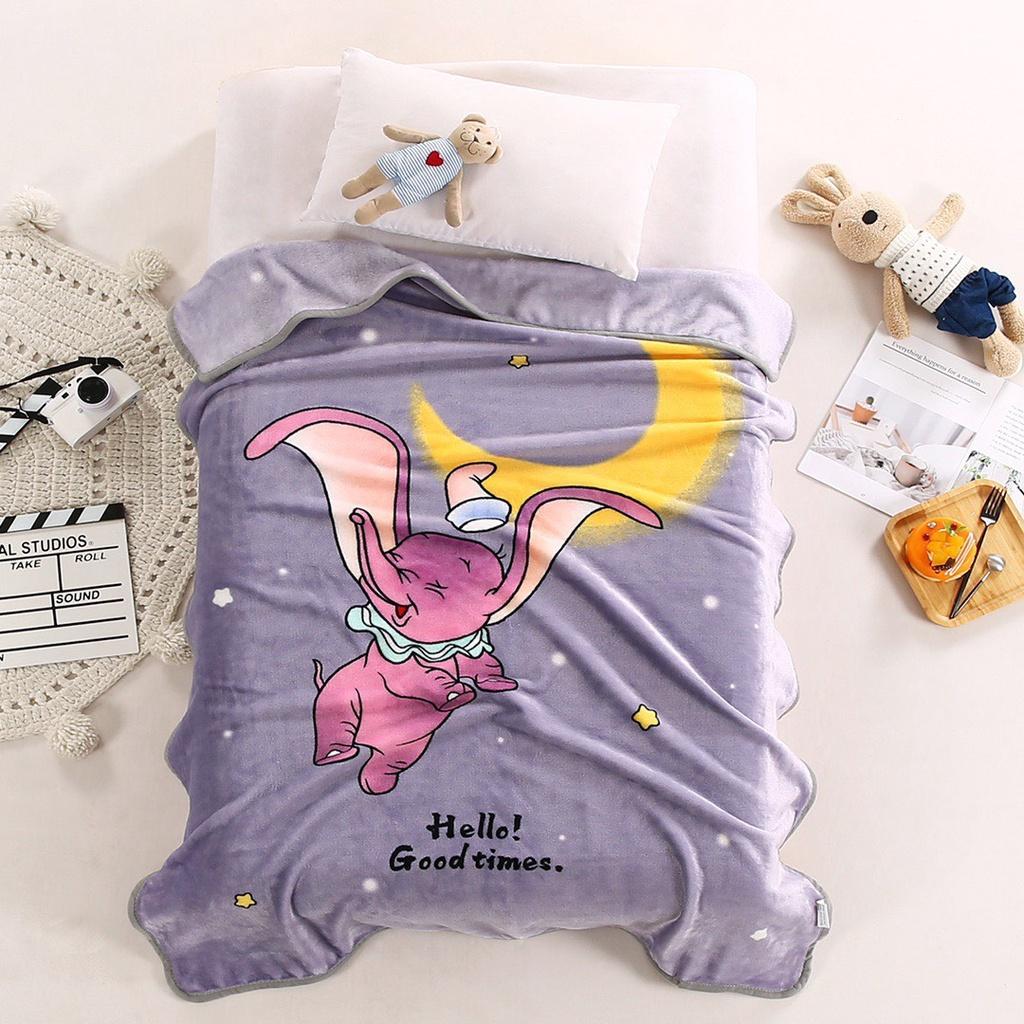 Chăn Cho Bé, Mền Đi Học Cho Trẻ Em M2T BEDDING Lông Tuyết Mềm Mịn Kích Thước 1mx1m4 Nặng 400gam