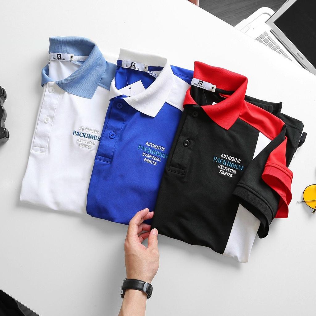ÁO THUN NAM CÁ SẤU CỔ BẺ PHÓI MÀU