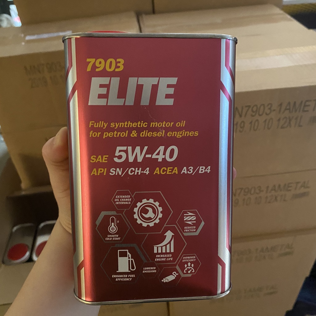 Nhớt MANNOL 7903 Elite 5W-40 SN/CH-4 A3/B4 Tùy Chọn 1L | 4L Tổng Hợp Toàn Phần Cao Cấp Chứa Ester Đa Năng Cải Tiến