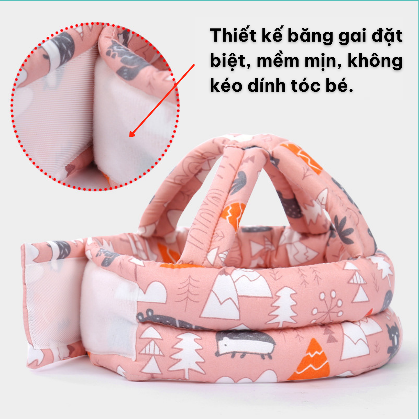 Nón Bảo Vệ Đầu Cho Bé Từ 0 đến 24 Tháng Tập Đi Tập Bò Chống Va Đập Thoáng Khí Êm Ái Dễ Điều Chỉnh - 3 Màu