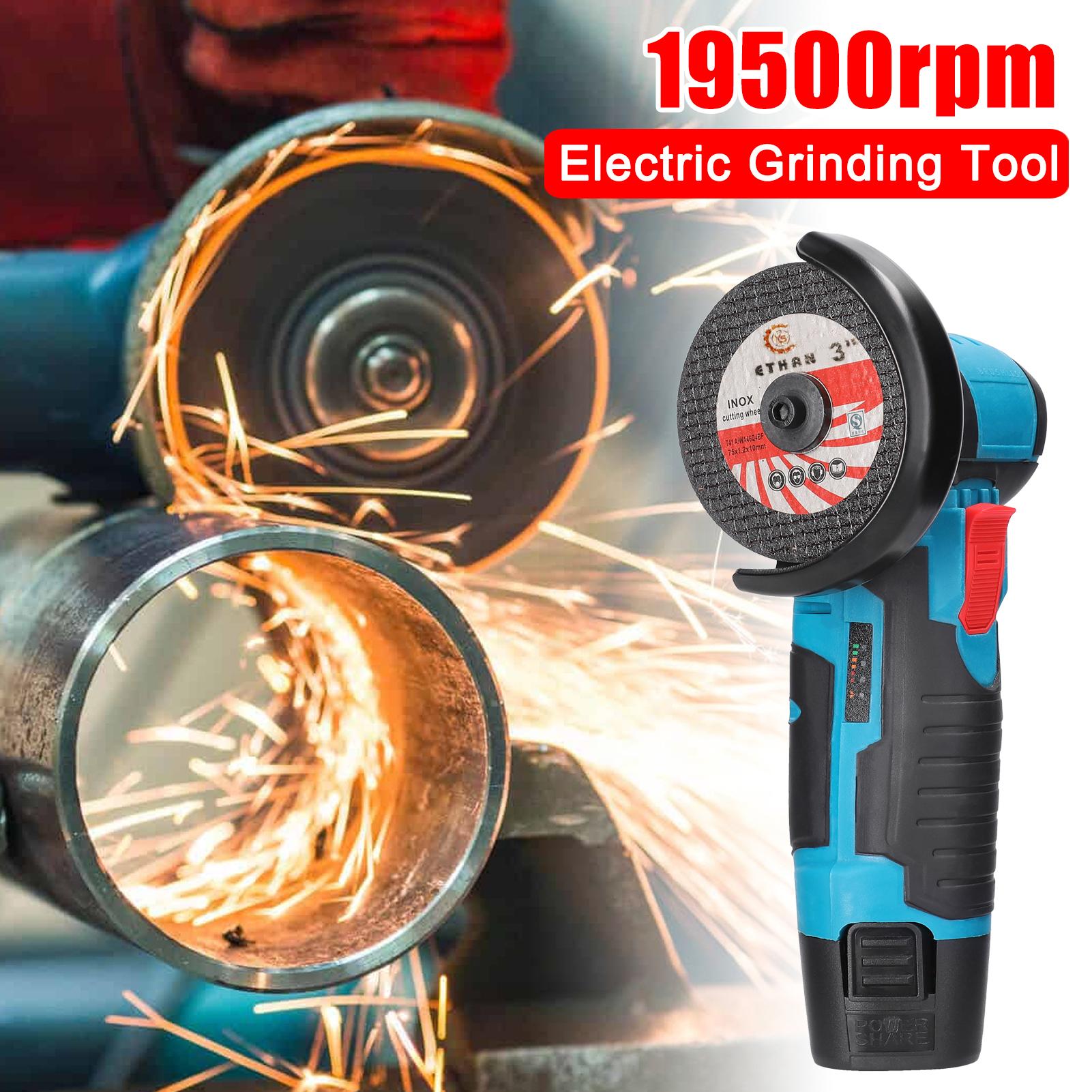 19500rpm Electric Grinding Tool Multifunctional Mini Grinder Handheld Cutter for Cutting Polishing Ceramic Tile Wood Stone Steel