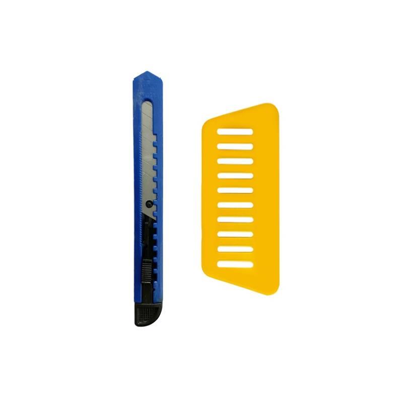 Bộ Dụng Cụ Cắt Dán Decal Dán Kính, Giấy Dán Tường Gồm Miếng Gạt Nhựa Miết Decal Và Dao Rọc Giấy