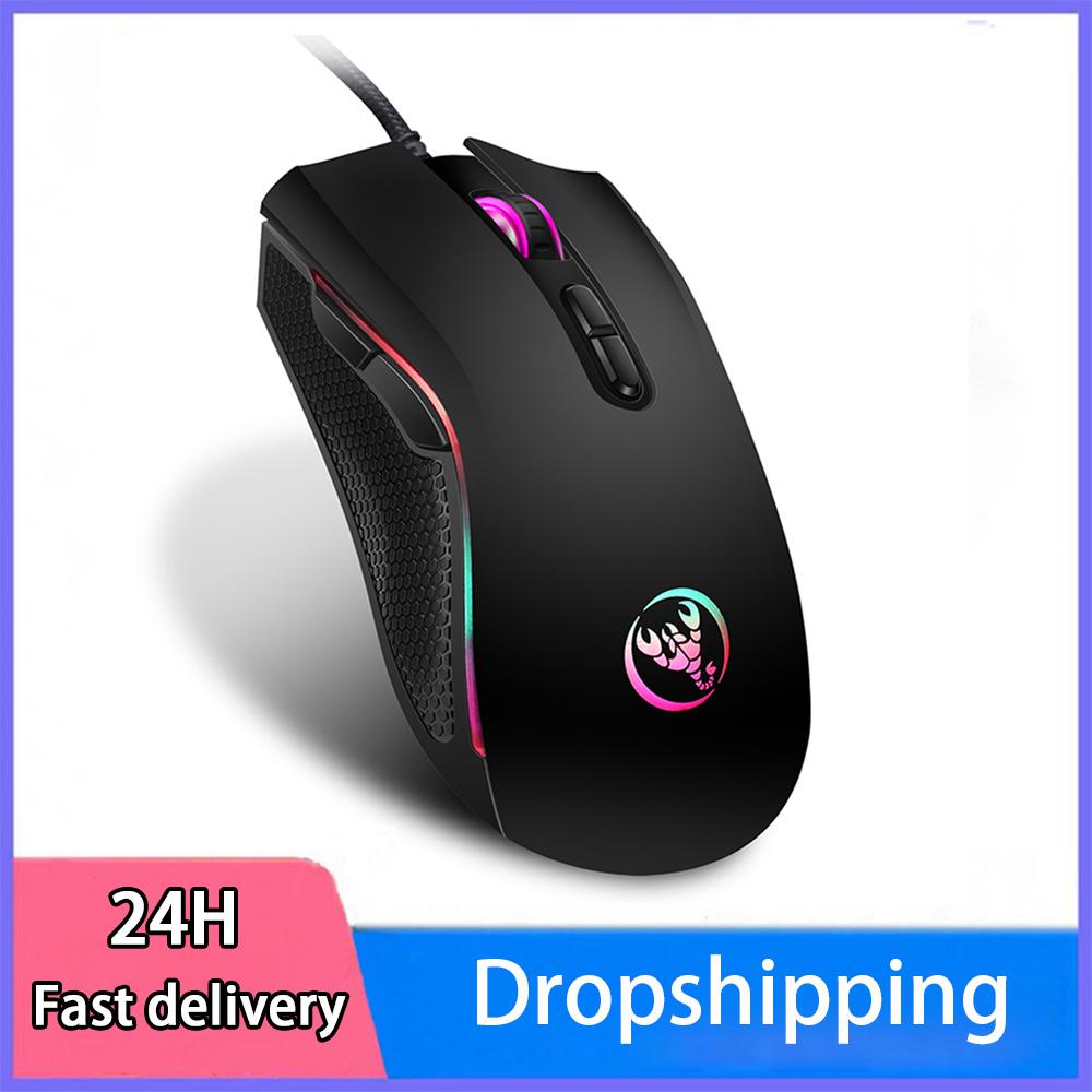 Chơi Game Có Dây Máy Tính Chuột Văn Phòng Trò Chơi USB Có Dây Chuột Ergonomic Với Đèn Nền LED Dành Cho Máy Tính Xách Tay Máy Tính Có Dây Game Thủ