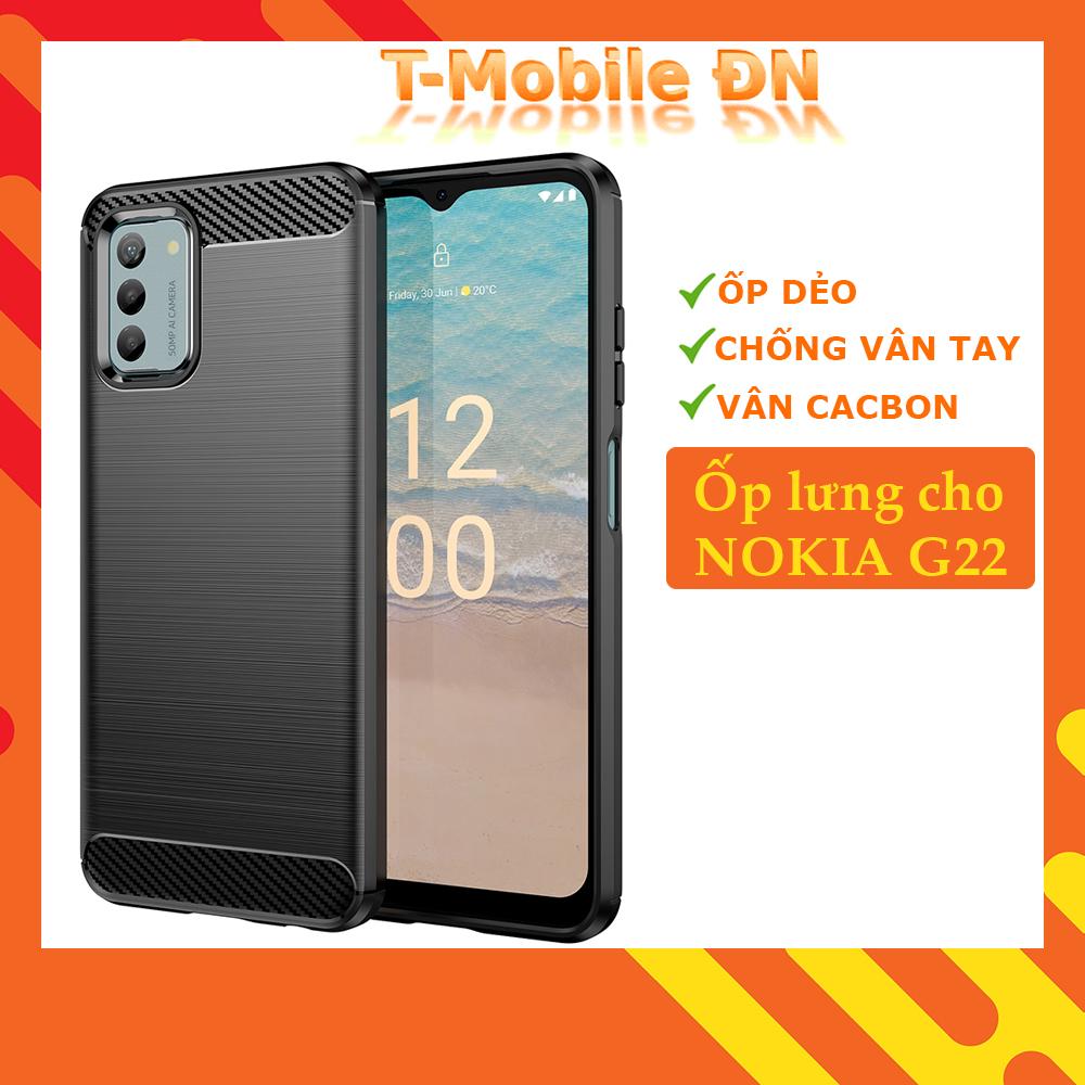 Ốp lưng cho Nokia G22 silicone mềm Carbone phay xước chống sốc chống vân tay