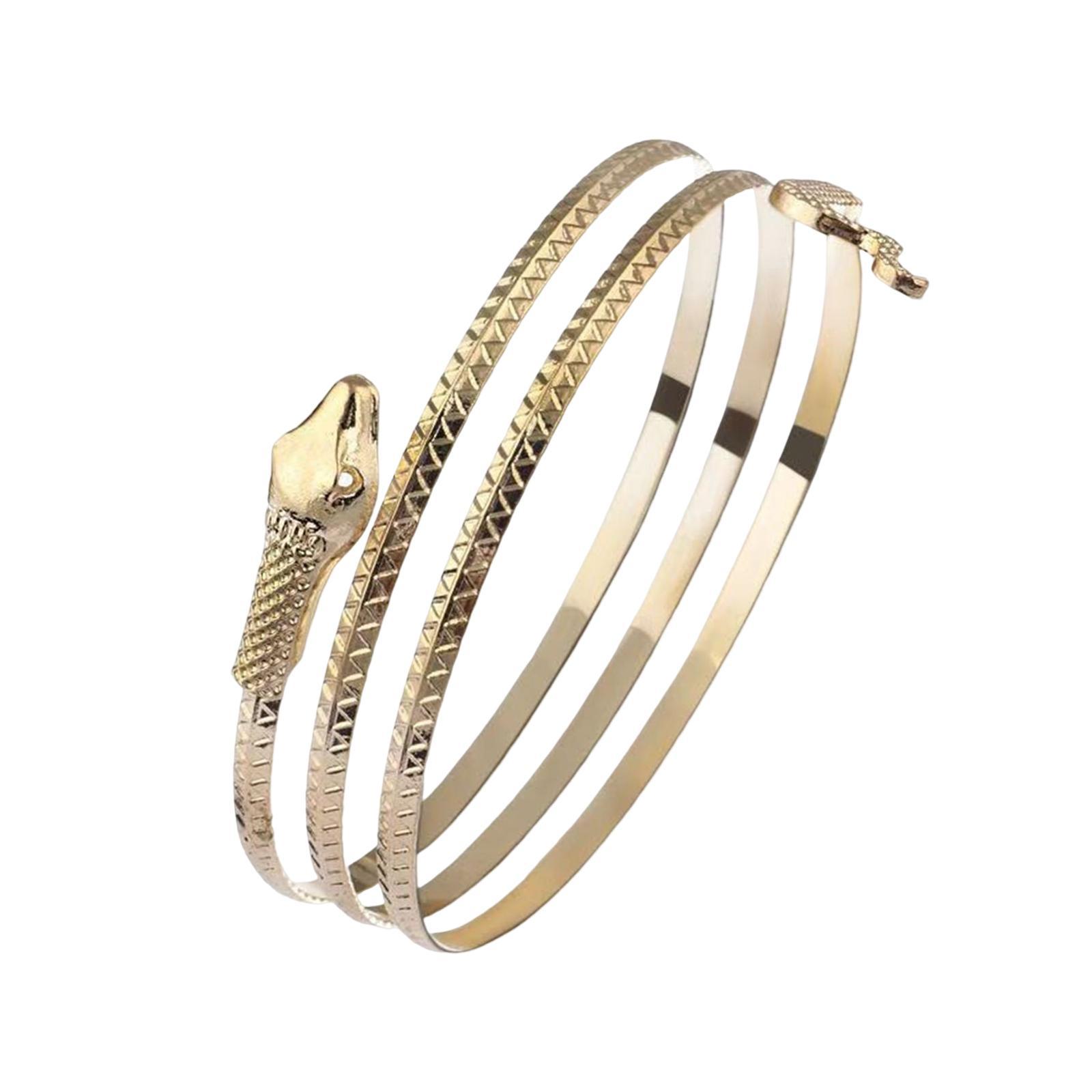 Retro Snake Shape Bracelet Bangle Hip Hop Jewelry Collection for Biker