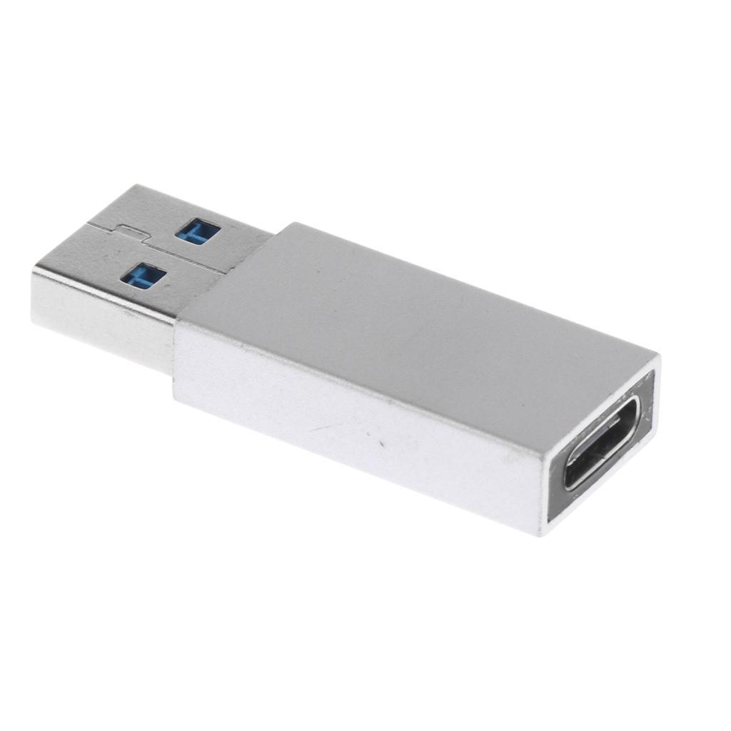 Type-c to USB3.0 Connector Data Adapter Male to Female Plug Converter Silver