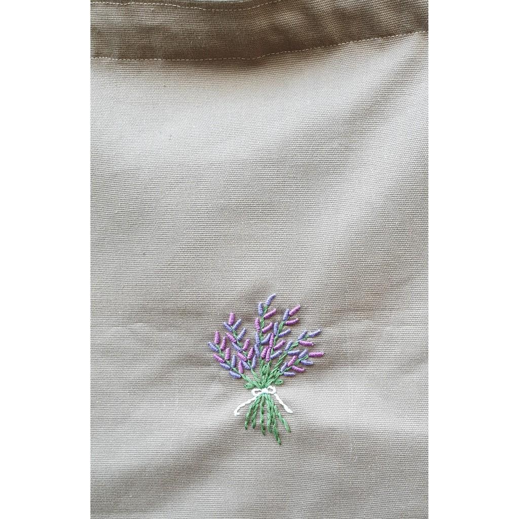 Túi vải canvas handmade họa tiết thêu tay MAD-23