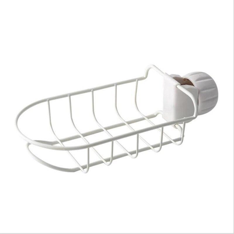 Household Faucet Storage Rack Kitchen Water Pool Punch Free Sponge Rag Hollow Drain Holder