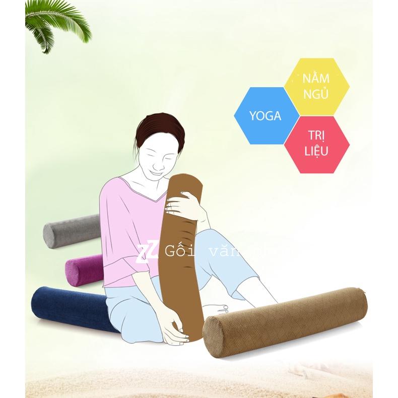 Gối thanh tròn kê cổ CAO CẤP nằm ngủ hỗ trợ vai gáy GLN-05