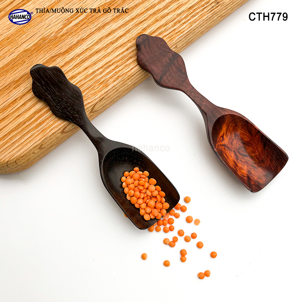 Thìa Gỗ Xúc Trà/Đồ Khô/Decor HAHANCO_Gỗ Trắc Cẩm Lai Cao Cấp