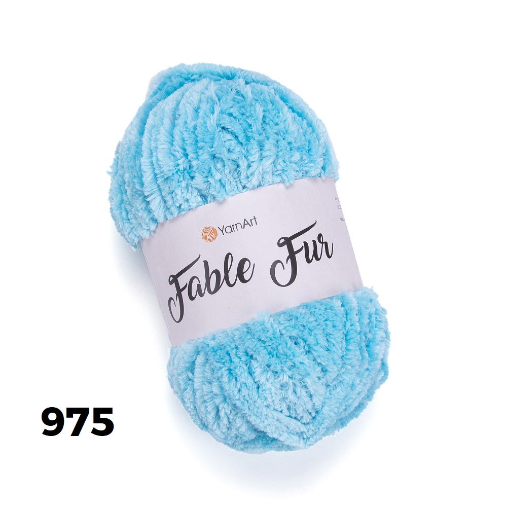 Len lông xù Fable Fur nhập khẩu từ Yarnart, đan móc áo, thú, áo khoác, khăn, nón