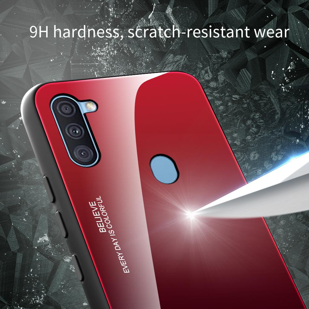 Ốp lưng kính màu Gradient viền dẻo dành cho Samsung Galaxy A11 / M11