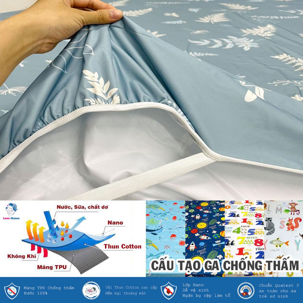 Ga chống thấm Cotton lá Dương Sỉ không nóng, không bí hơi, không sột soạt