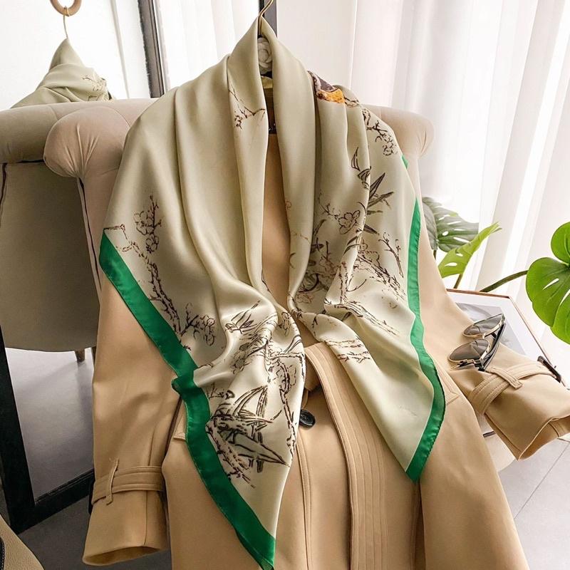 Khăn choàng cổ đa năng che nắng thanh lịch cao cấp size 108x108cm