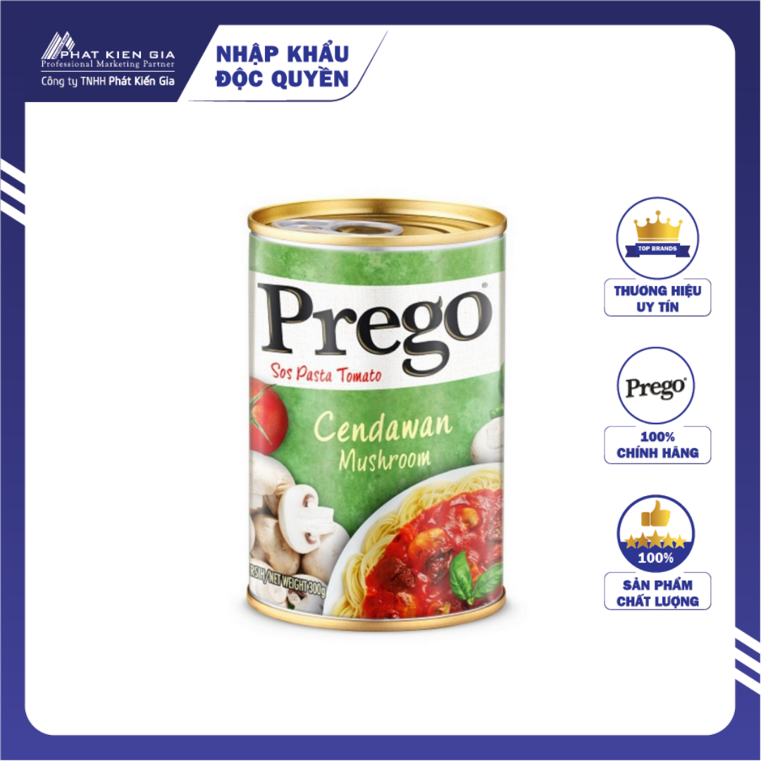 Sốt Mì Ý Cà Chua &amp; Nấm Prego 300g (Thương Hiệu Mỹ - SX Malaysia)