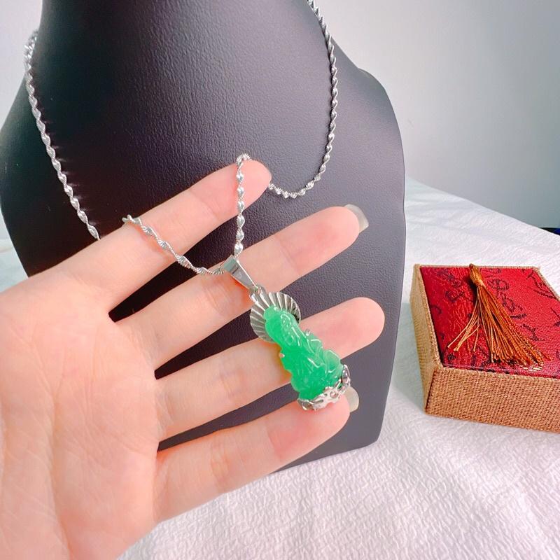 ̂ ̂̀ mặt mẹ quan âm chất liệu đá, không đen không gỉ