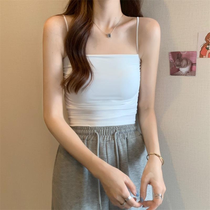 Áo Bra 2 Dây NHÚN EO BỤNG DÁNG croptop, chất su thun cogiãn, mềm mịn mát, có đệm ngực chất mềm mịn mát, nhiều màu để chọn lựa Nữ Women