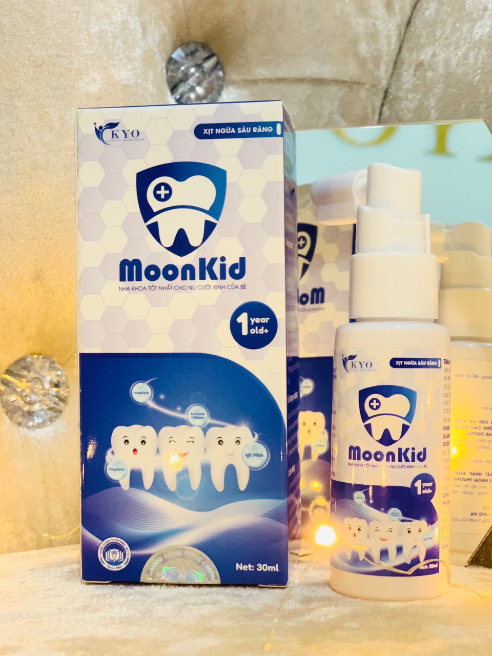 Xịt Ngừa Sâu Răng MOONKID, giảm đau răng, ngăn ngừa sâu răng, hà răng cho bé - 30ml