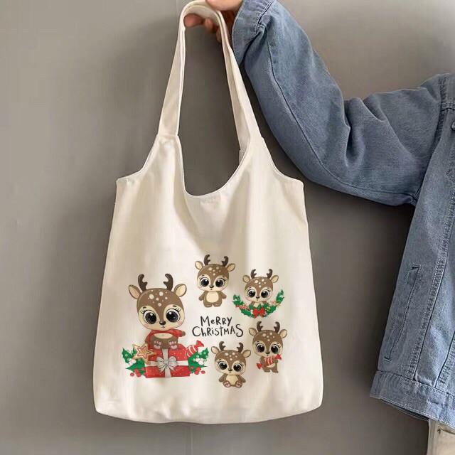 TÚI TOTE BẦU VẢI BỐ ĐEO VAI CANVAS NOEL