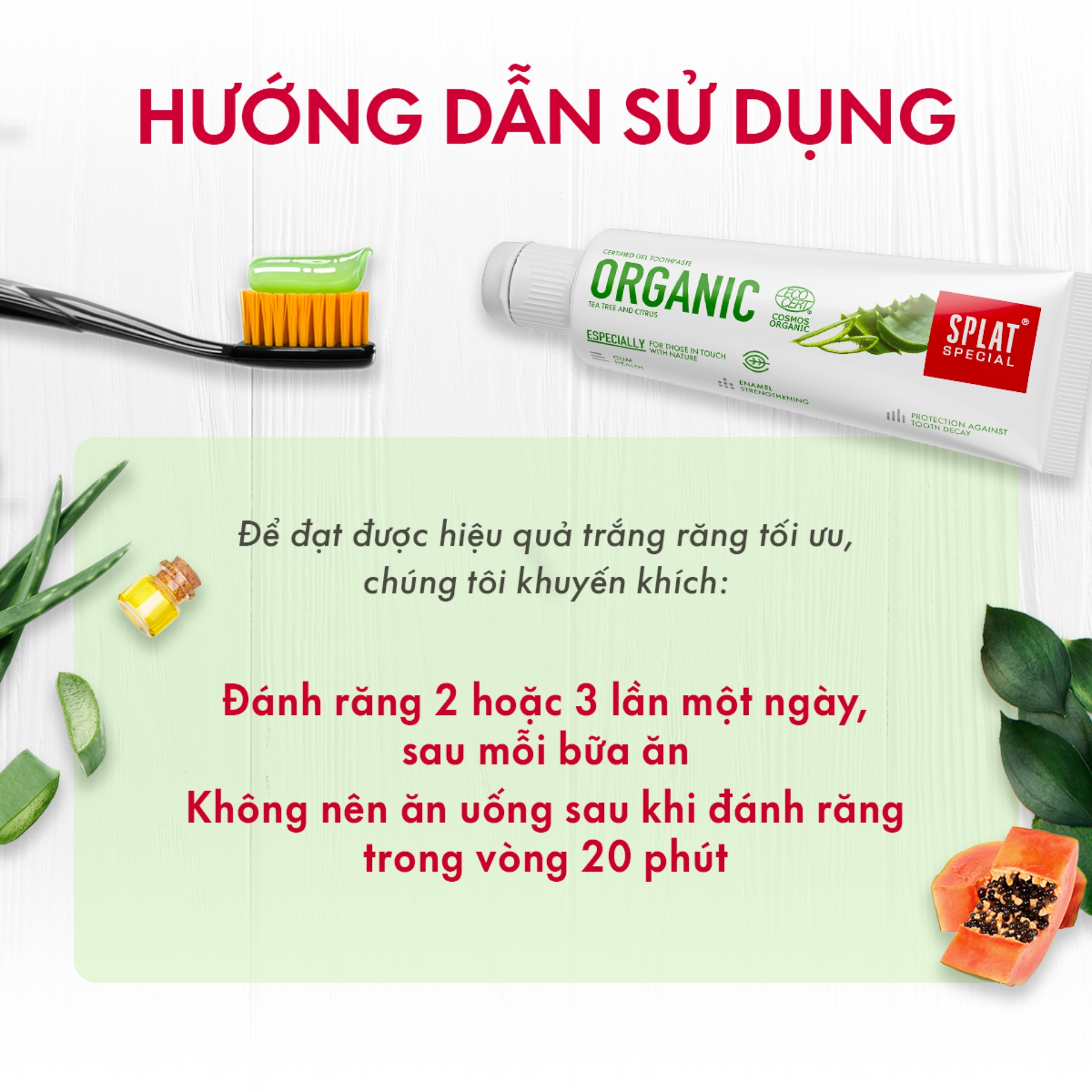 Kem Đánh Răng SPLAT Organic Special Dạng Gel Giúp Bảo Vệ Men Răng Hiệu Quả, Thúc Đẩy Nướu Phát Triển - 20ml