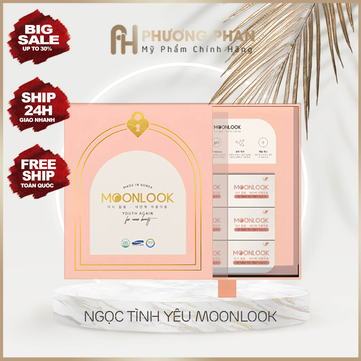 Viên Se Khít Cô Bé Và Làm Hồng Cửa Dưới MoonLook Youth Again Hộp 6 Viên