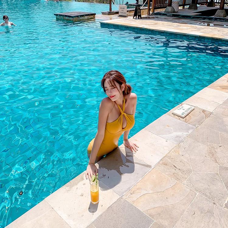 Áo tắm 1 mảnh tôn dáng - hot bikini 2021 - M1 màu vàng cá tính