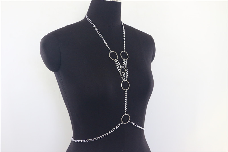 Body chain chuỗi xích titan body kết hợp thắt lưng và vòng cổ cá tính nổi bật