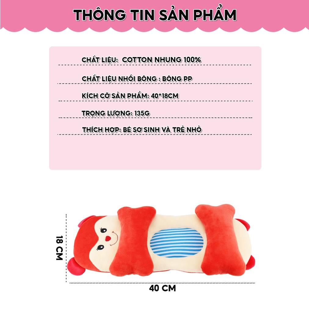 Gối Lõm Kê Đầu Bé Nhỏ Sơ Sinh Gối Tấn Hai Bên Chống Bẹt Đầu Trẻ Nhỏ Chất Liệu Bọc Gối Vải Nhun Cotton Cao Cấp YE-065