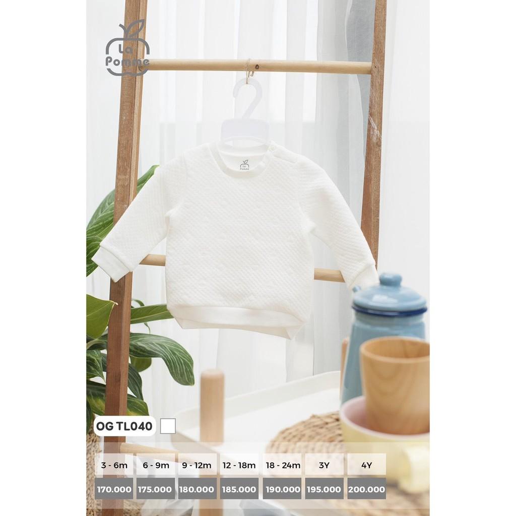 Áo dài tay gấu bo chồng chéo Lapome