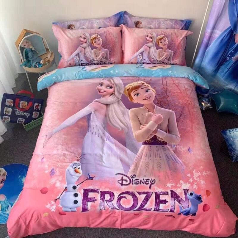 Bộ chăn ga gối Cotton lụa Disney 4 món