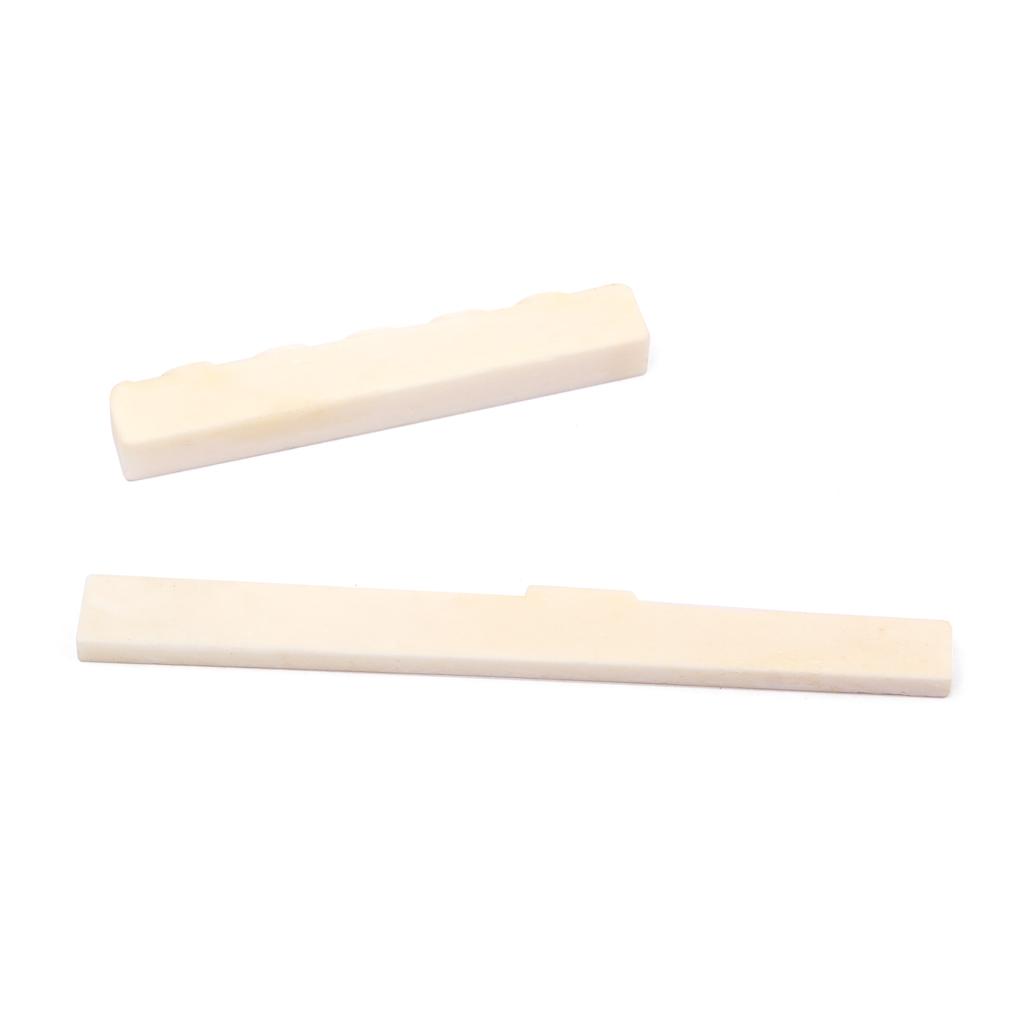 6 String Guitar Bone Bridge Saddle&Nut for Classical Guitar Replacement Parts