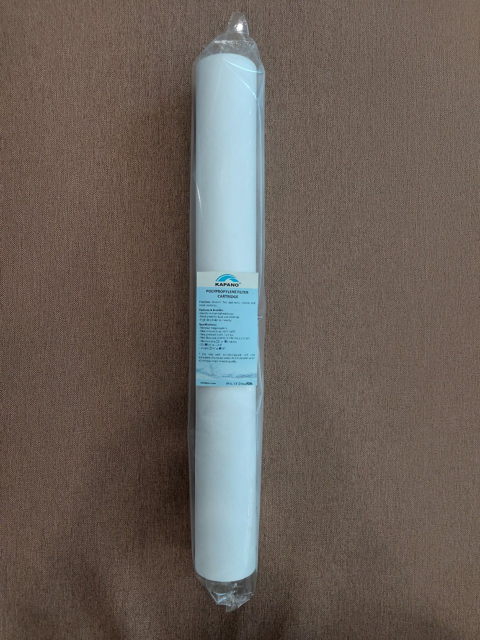 Lõi lọc cặn Polypropylene 5 micron 20″ Kapano - Hành chính hãng