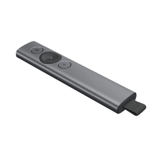 Bút Trình Chiếu Từ Xa Logitech Spotlight - Không Dây Đến 30M, Kết Nối Bluetooth Và Usb, Phóng To Để Nhấn Mạnh, Điều Khiển Con Trỏ Bật Video - Màu Xám - Hàng Chính Hãng