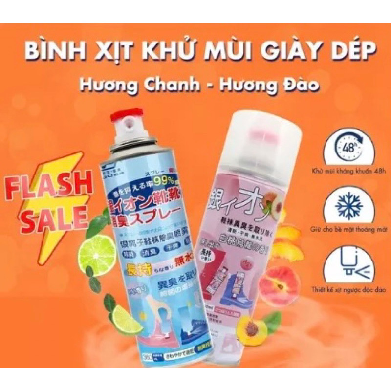 Chai xịt khử mùi giày 260ml hàng loại 1 nhập Trung Quốc