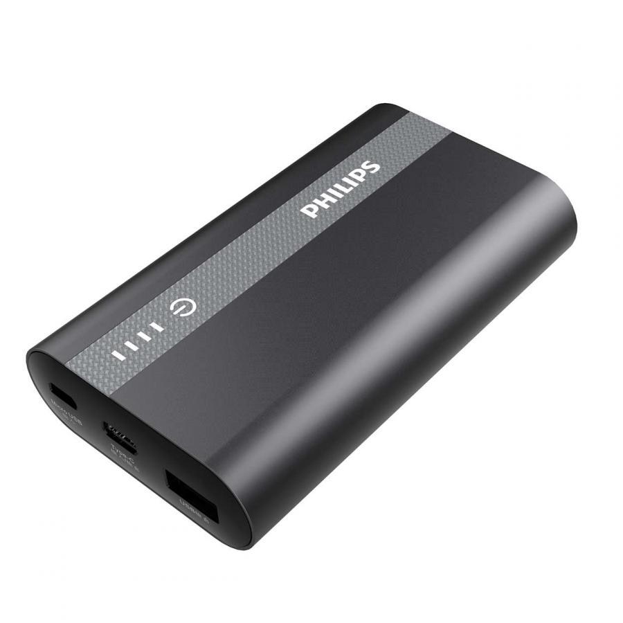 Pin sạc dự phòng Philips DLP2101QBK 10000mAh tích hợp cổng USB-C - Hàng Chính Hãng
