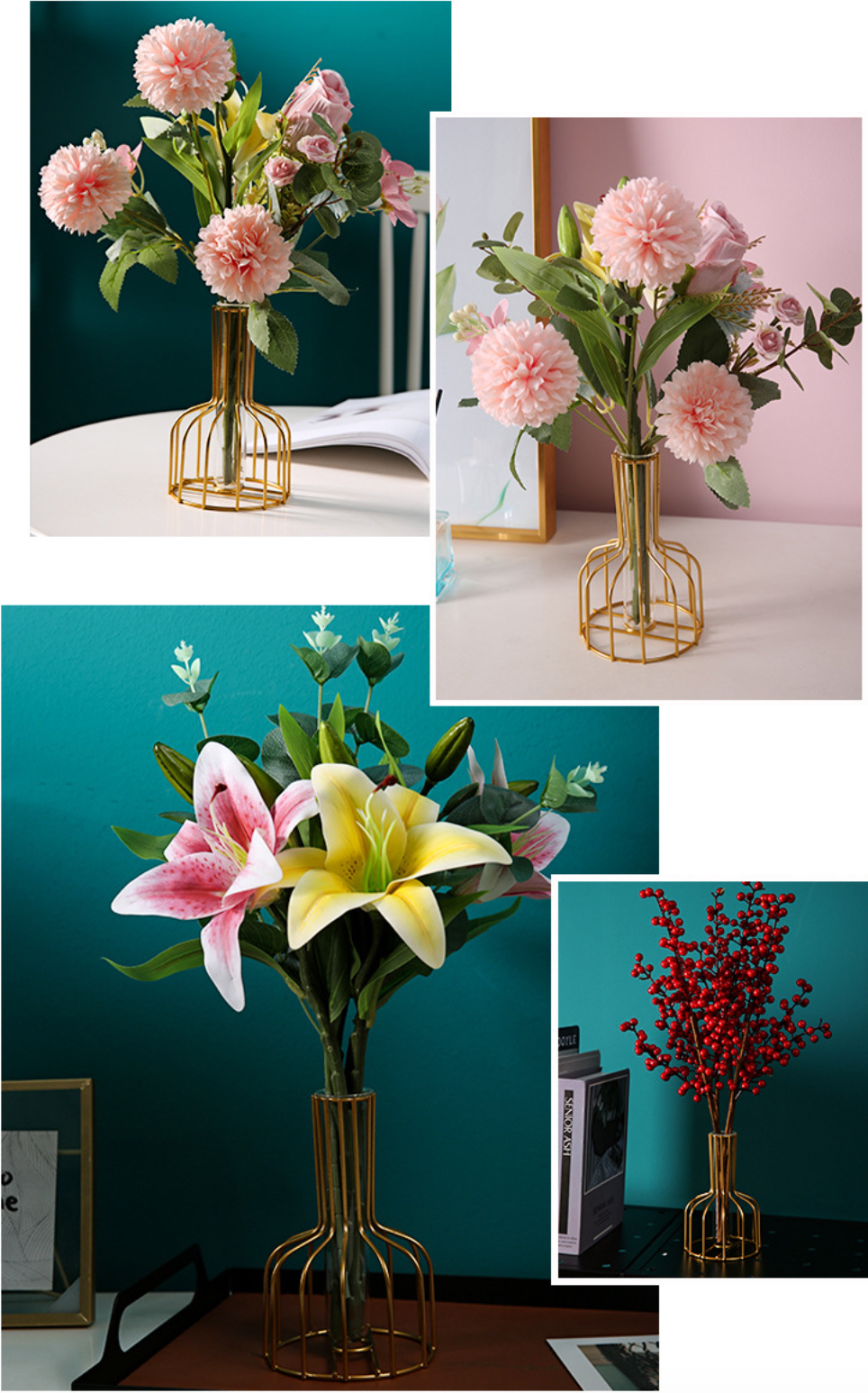 Lọ hoa trang trí decor bàn ăn, đàn piano, nhà bếp, phòng khách (ko kèm hoa) - Hàng chính hãng