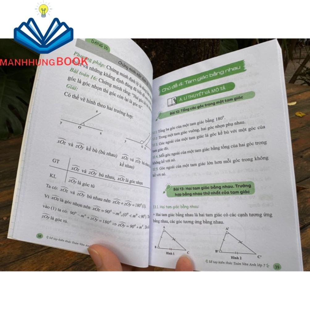 Sách - Sổ tay kiến thức Toán, Văn, Anh lớp 7