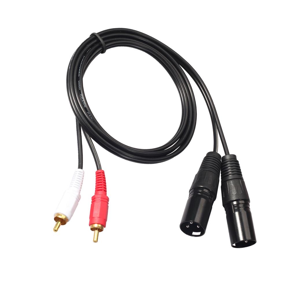 Dual RCA sang XLR Nam Cáp Dây cho Âm Thanh Stereo Âm Thanh Micro Phụ Kiện