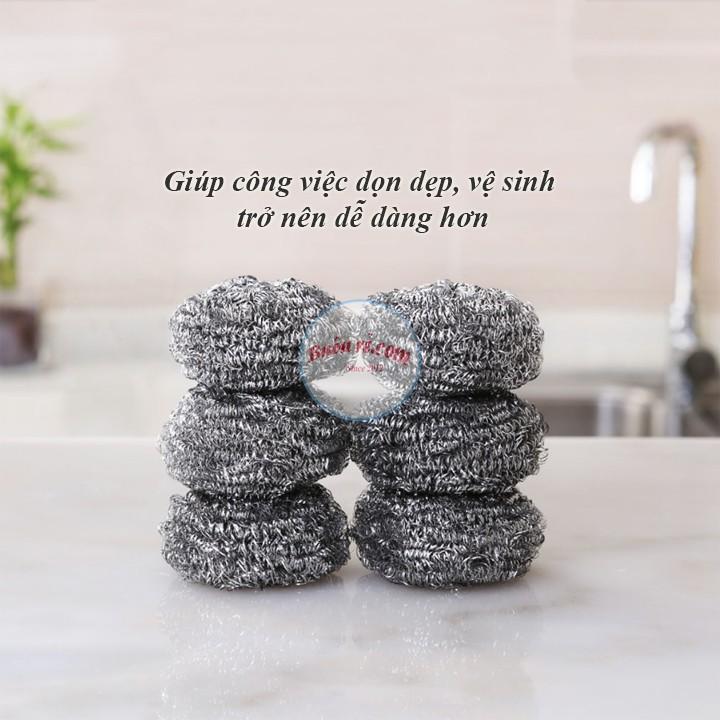 Set 4 dụng cụ cọ xoong, nồi, chảo chất liệu thép không gỉ br00225